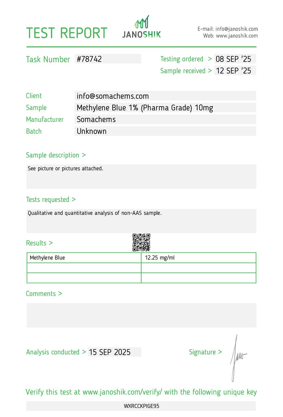 METHYLENE BLUE 1% (PHARMA GRADE)